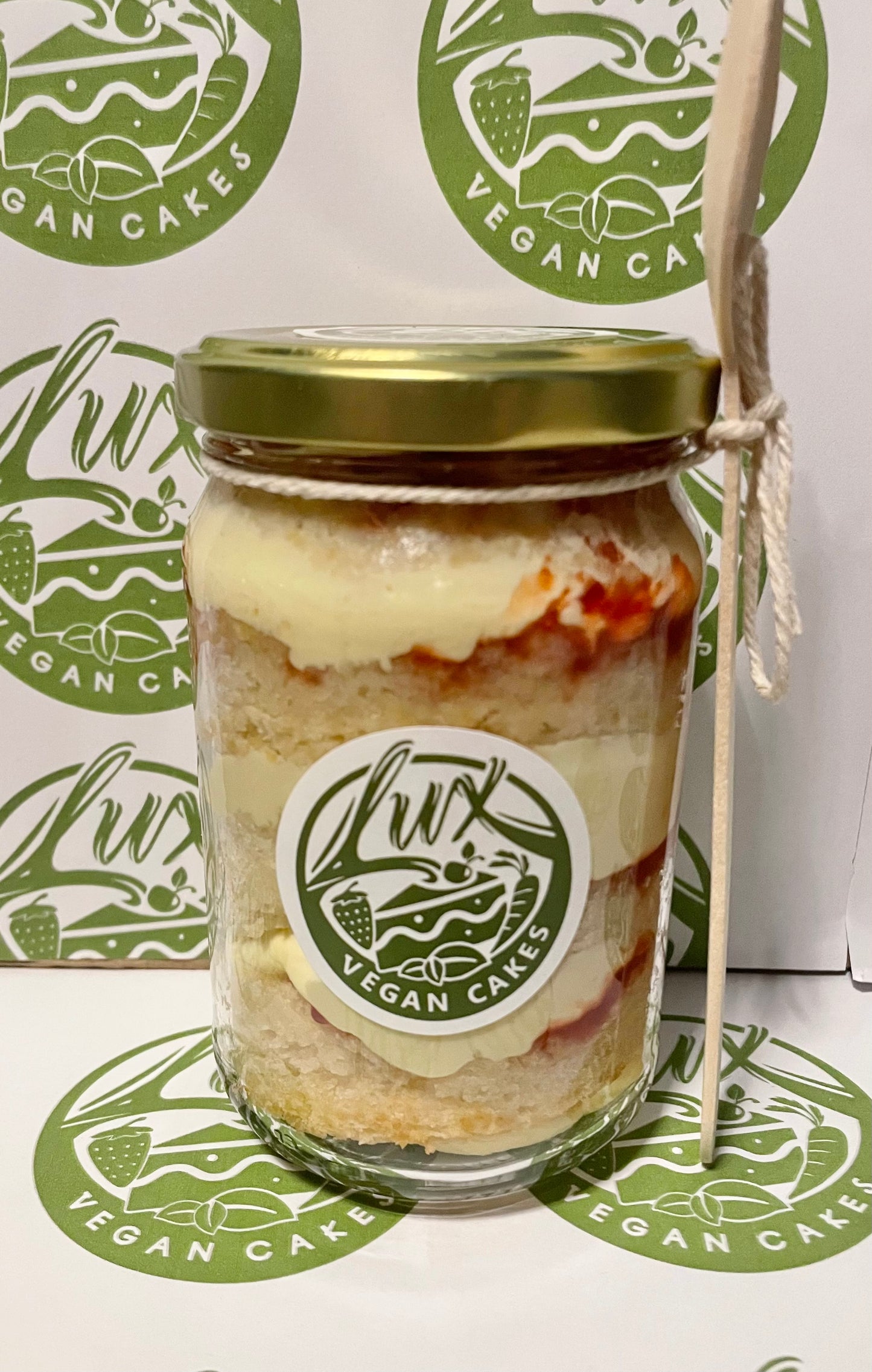 Gluten free Vegan Victoria sponge Medium Cake Jars