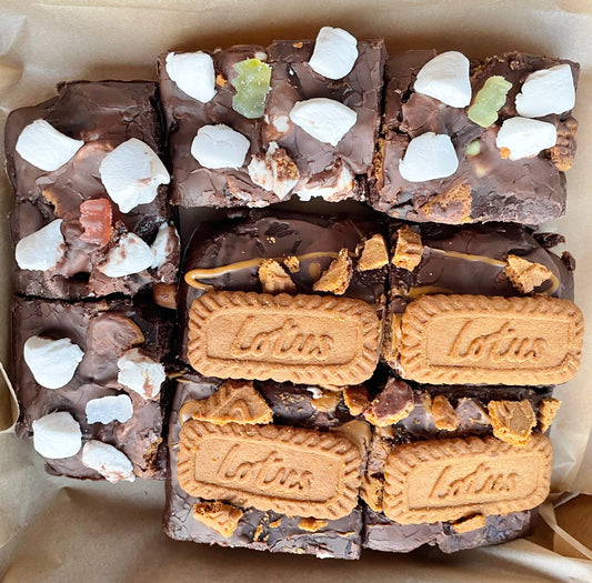 Rocky Road and Biscoff Brownies