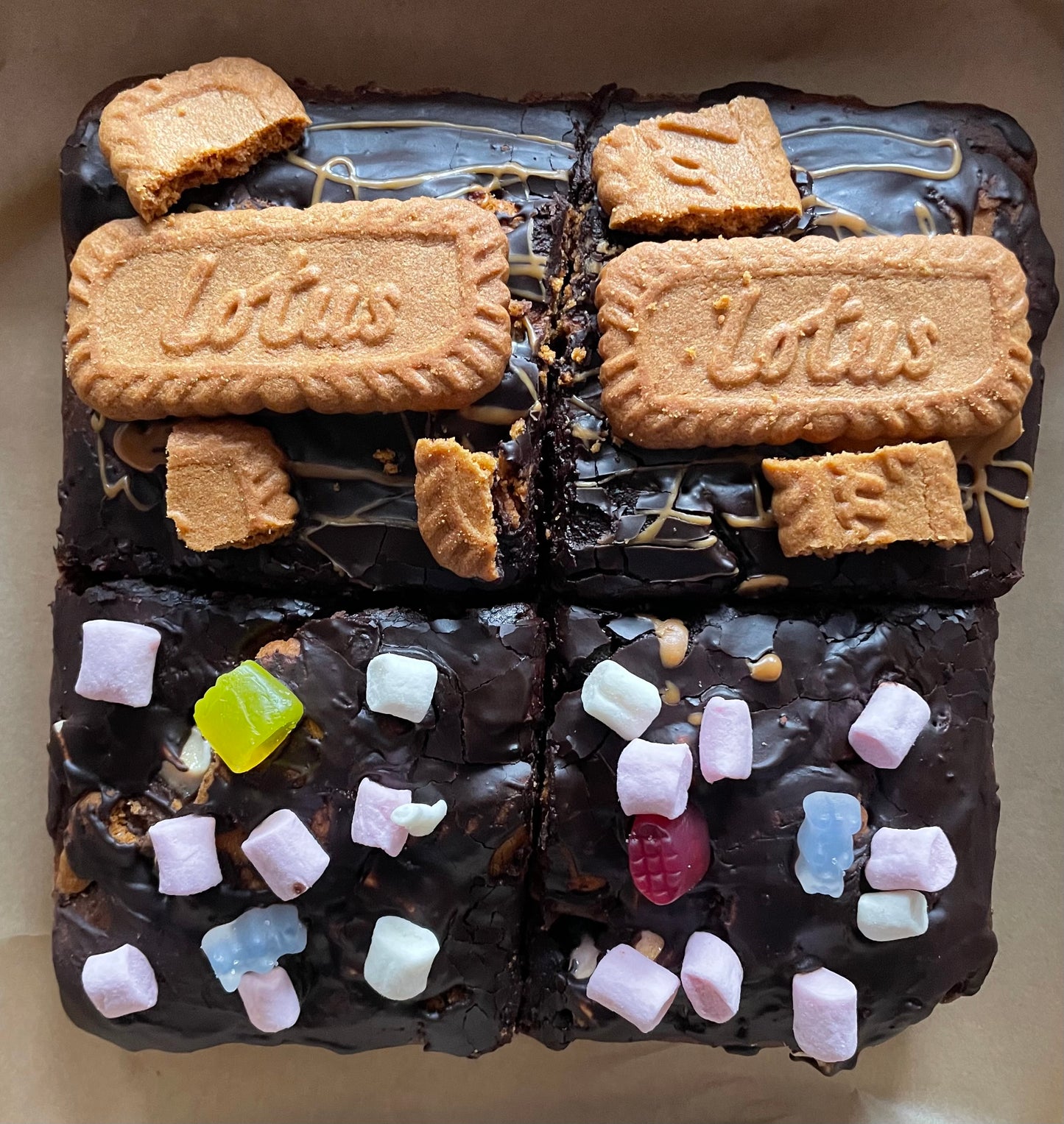 Rocky Road and Biscoff Brownies