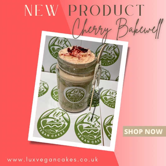 Cherry Bakewell cake jar