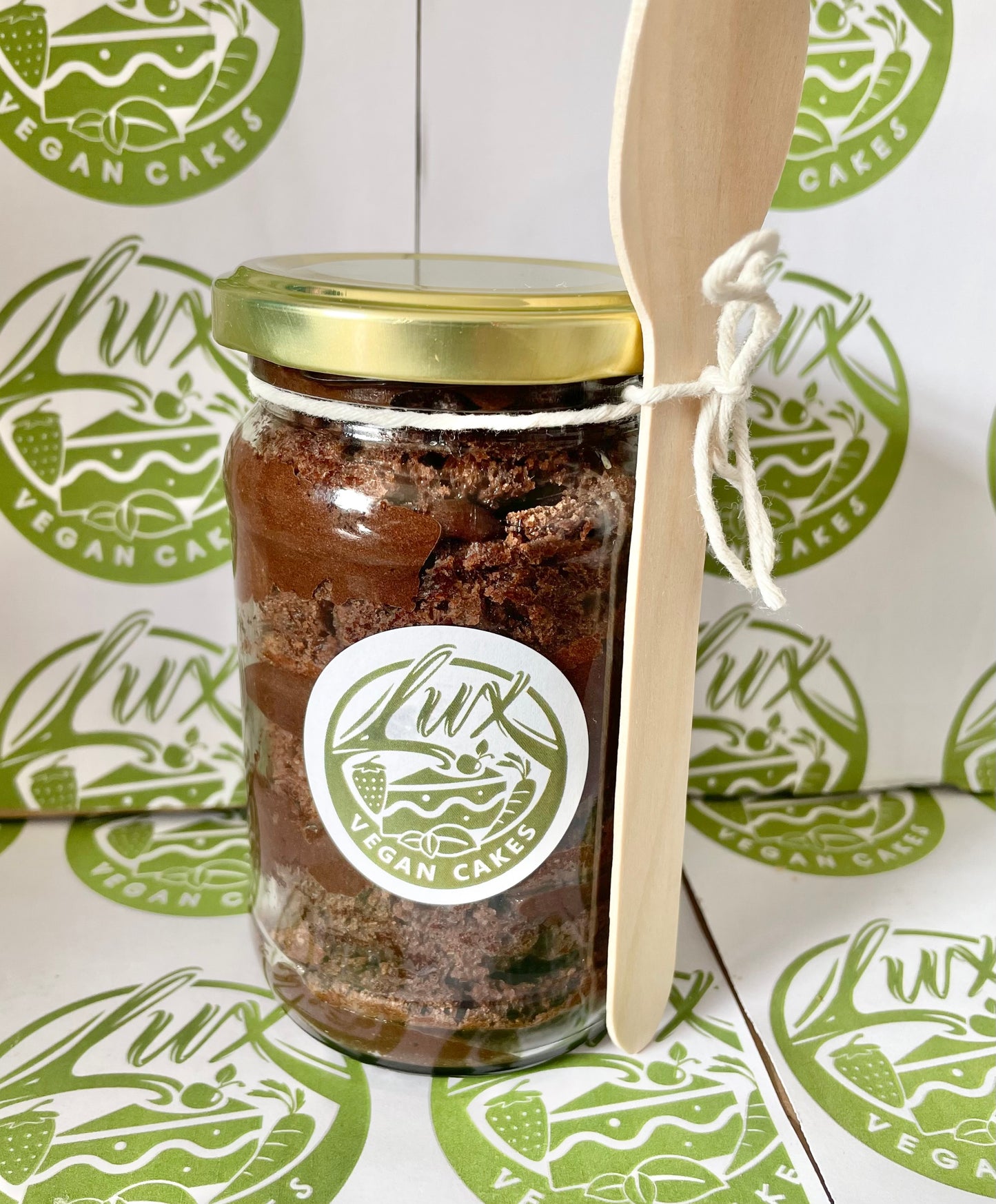 Vegan chocolate orange sponge Medium Cake Jars