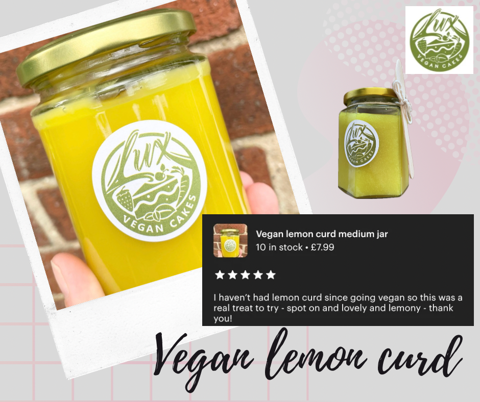 Vegan lemon curd medium Jars