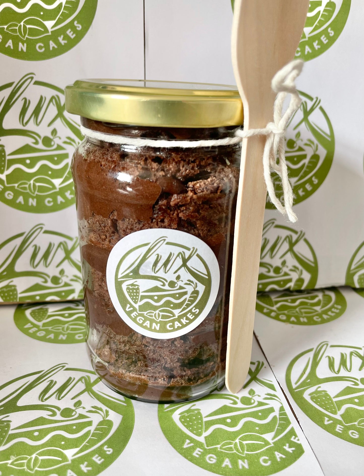 Vegan chocolate orange sponge Medium Cake Jars