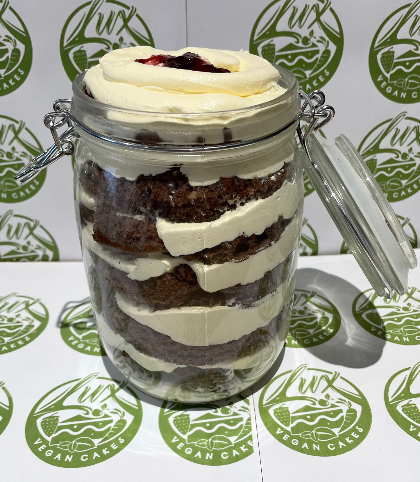 XL Black Forest Chocolate cherry Cake in a Jar