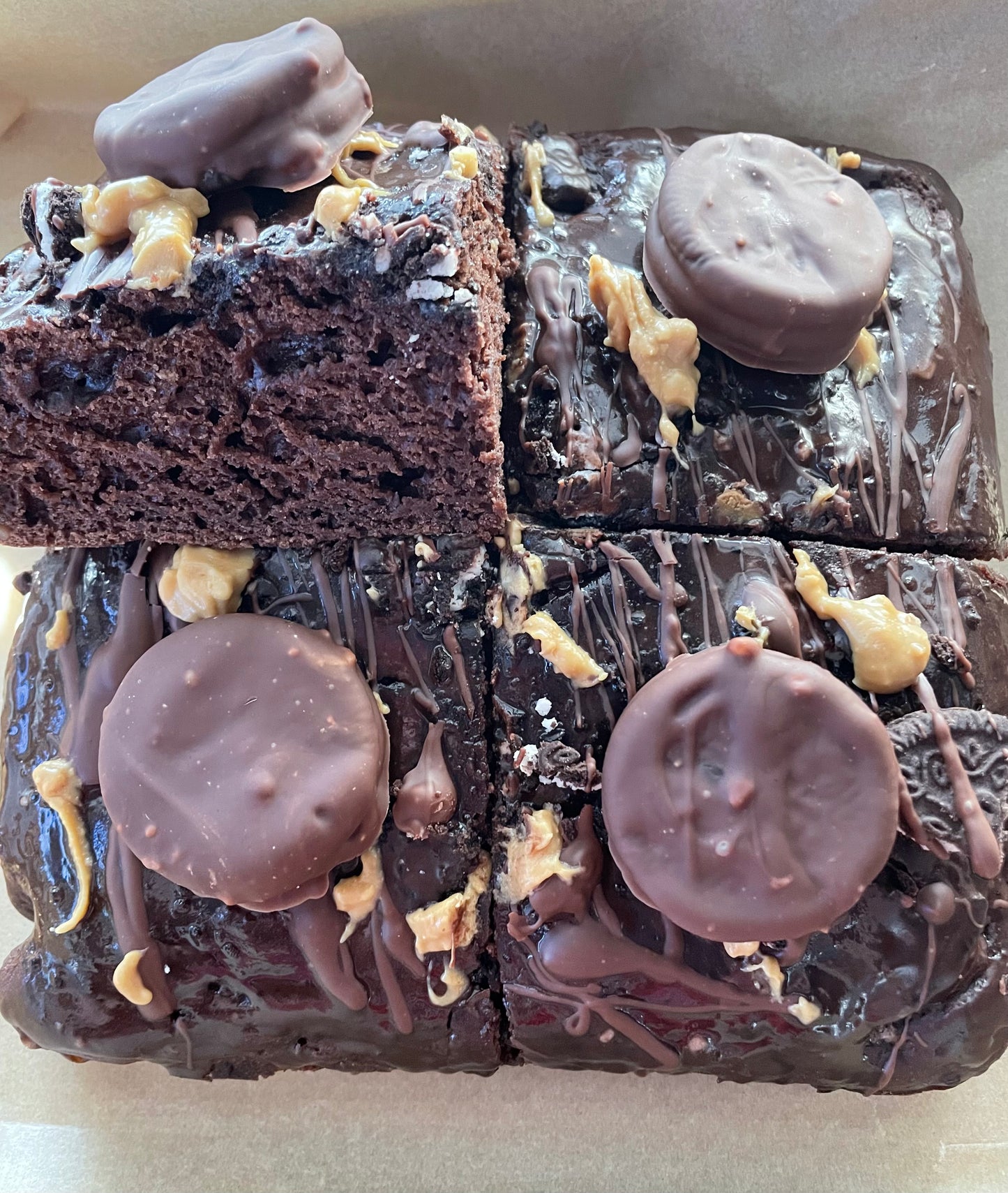 Peanut butter Oreo chocolate brownies