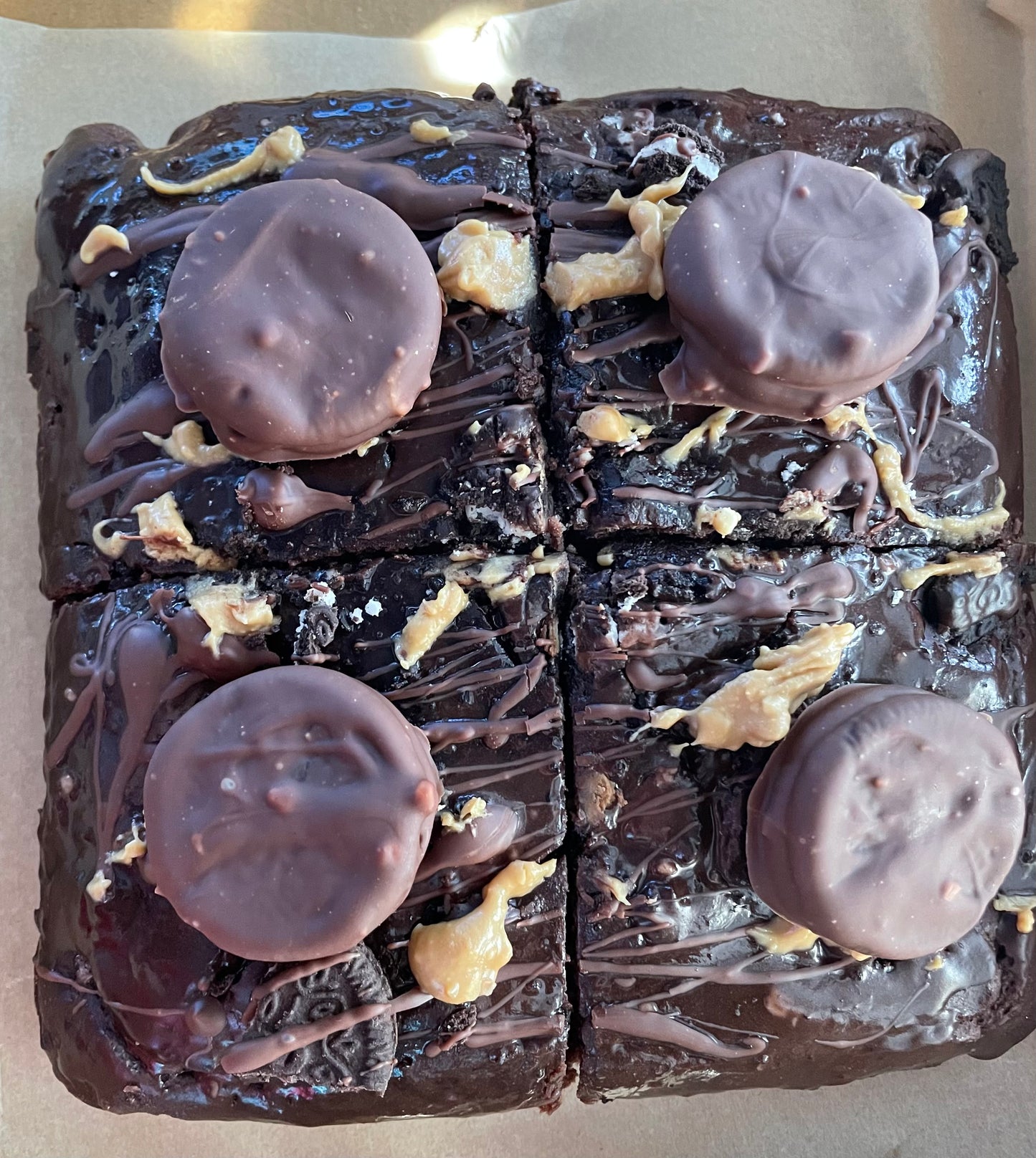 Peanut butter Oreo chocolate brownies