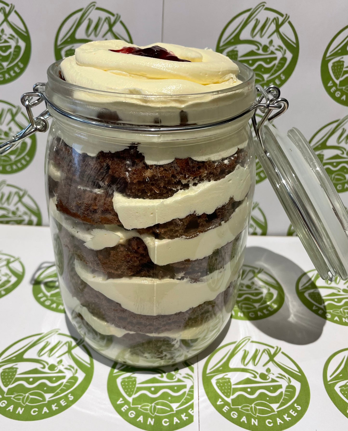 XL Black Forest Chocolate cherry Cake in a Jar