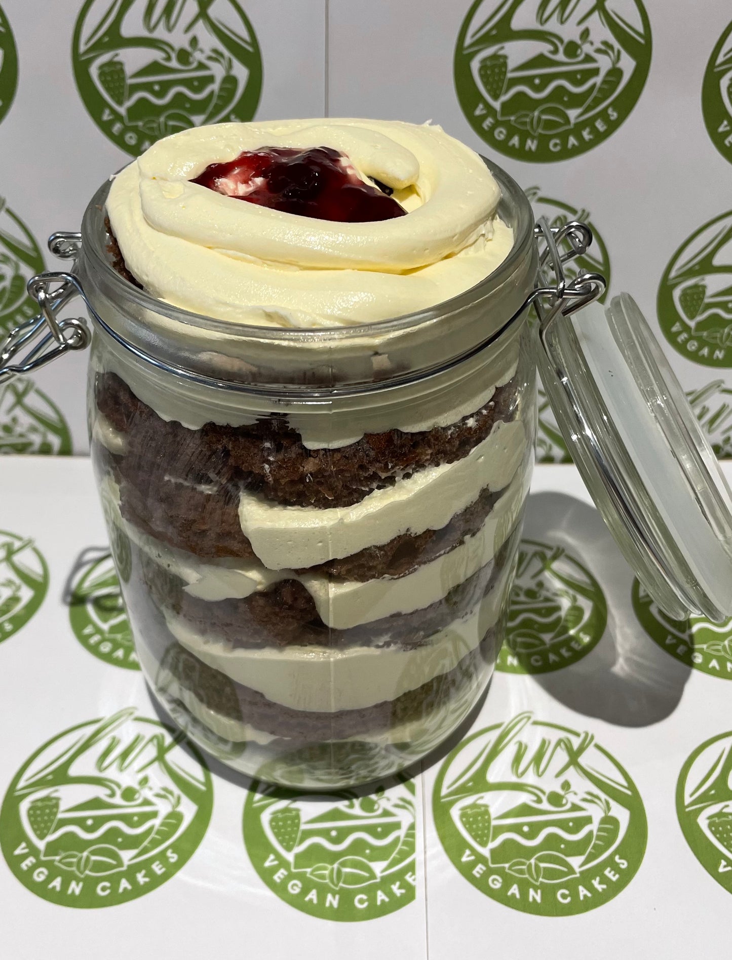 XL Black Forest Chocolate cherry Cake in a Jar