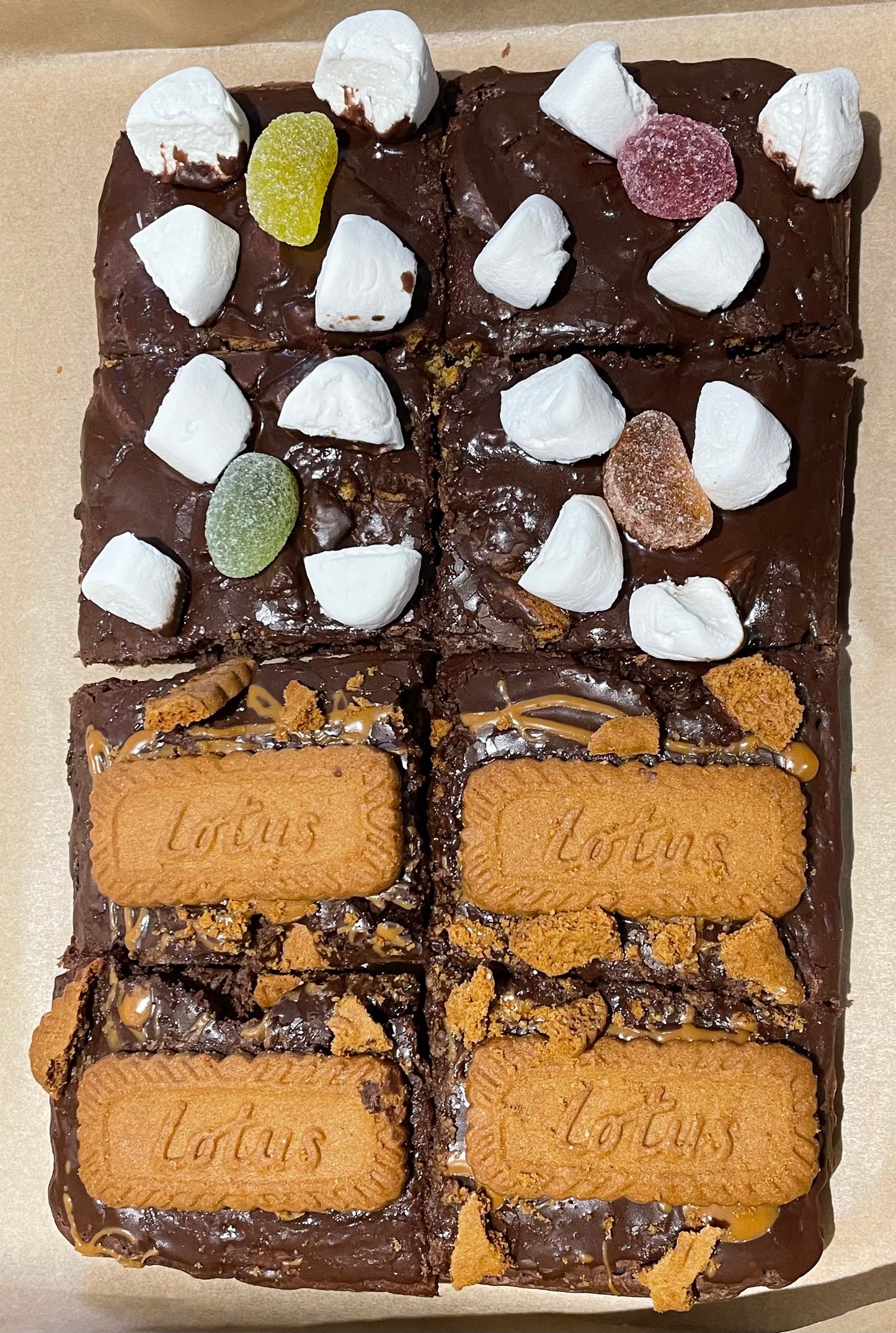 Rocky Road and Biscoff Brownies