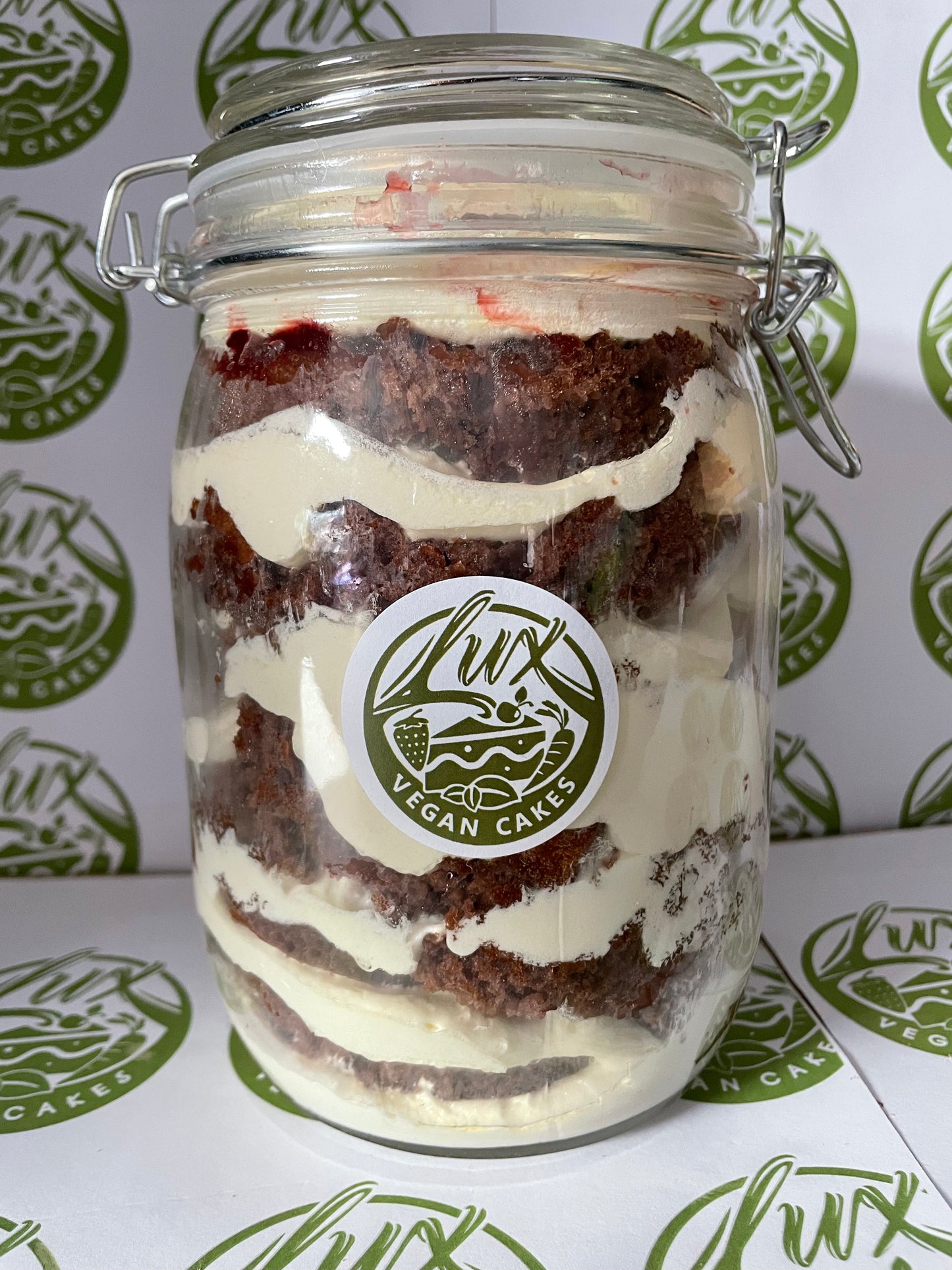 XL Black Forest Chocolate cherry Cake in a Jar