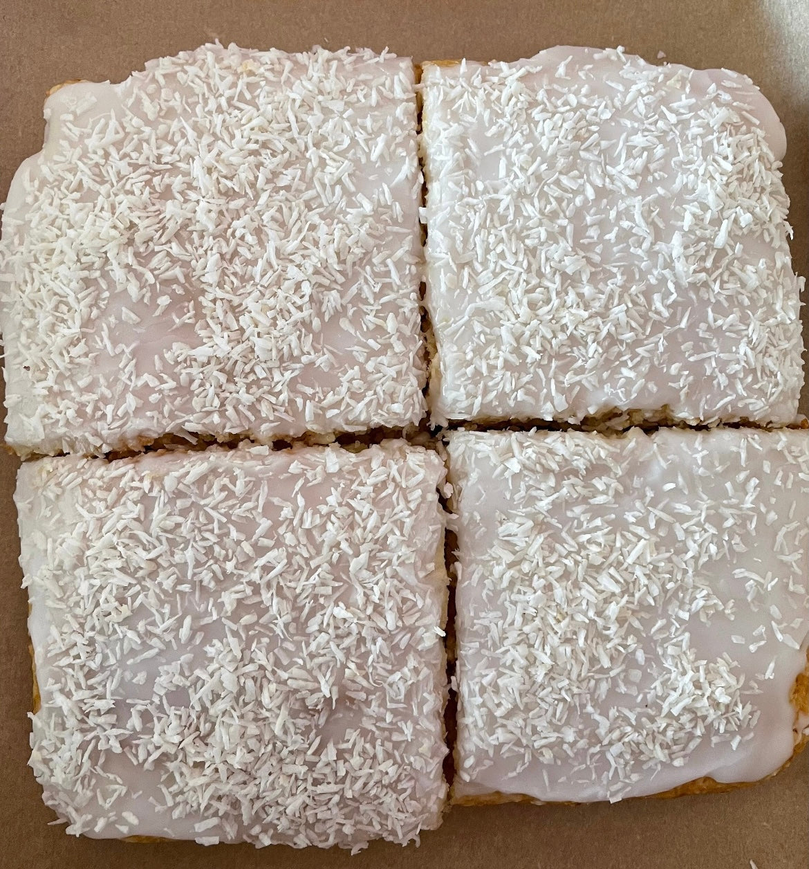 Coconut blondie cakes