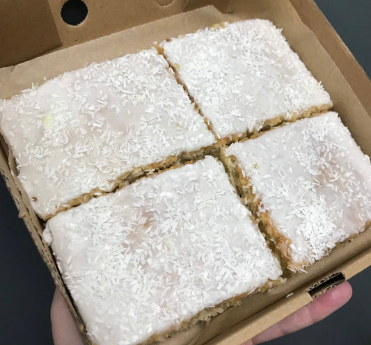 Coconut blondie cakes