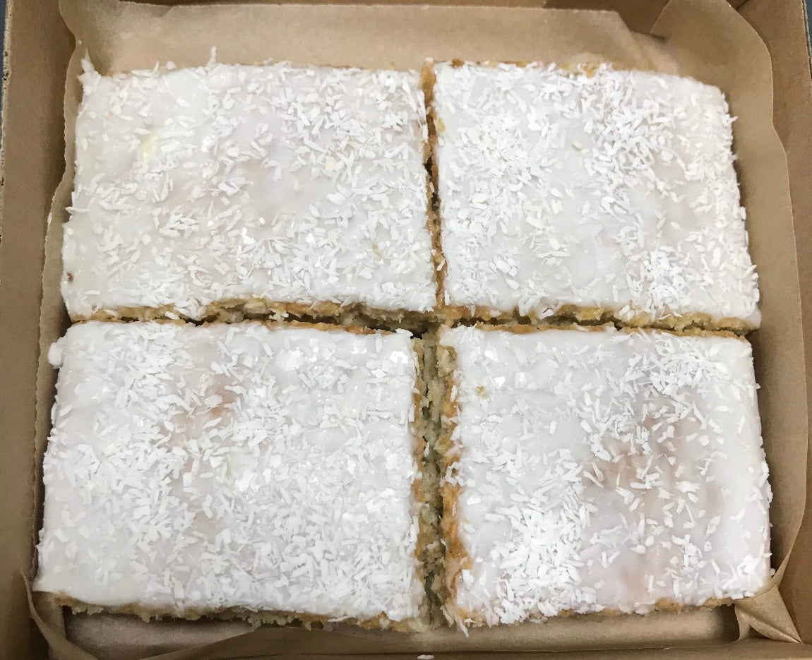 Coconut blondie cakes