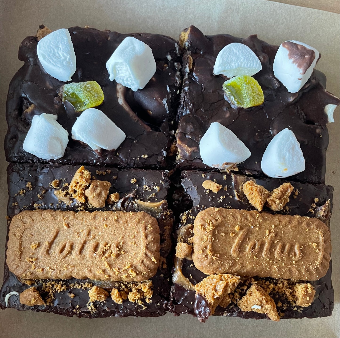 Rocky Road and Biscoff Brownies