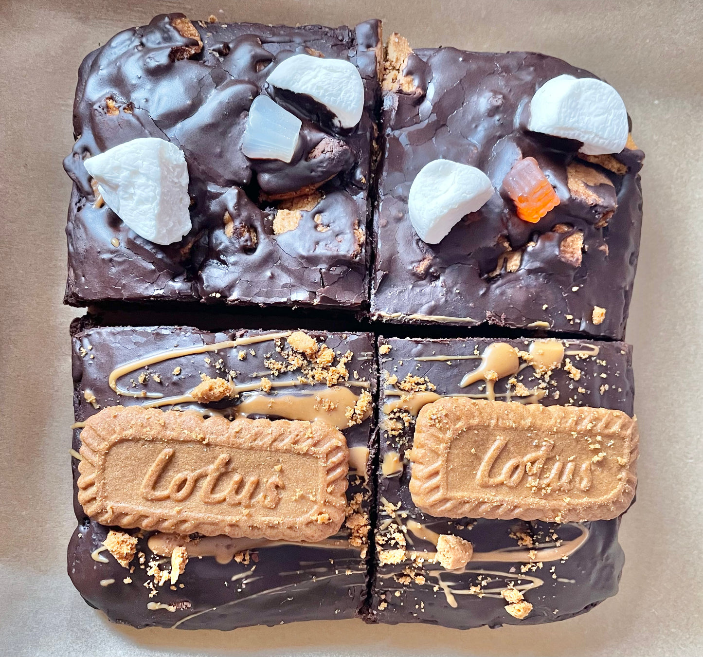 Rocky Road and Biscoff Brownies