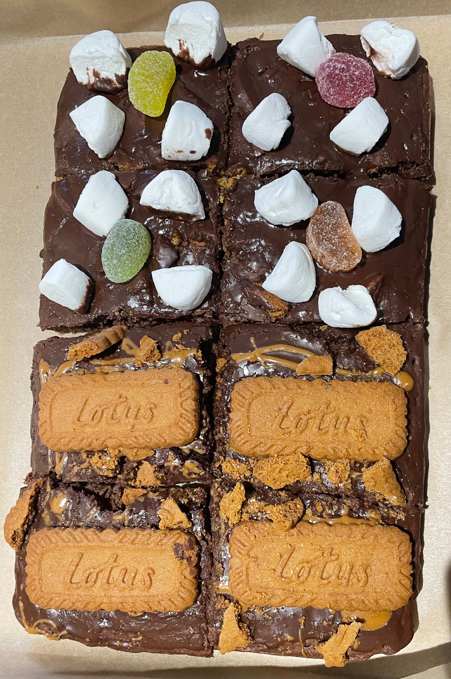 Rocky Road and Biscoff Brownies
