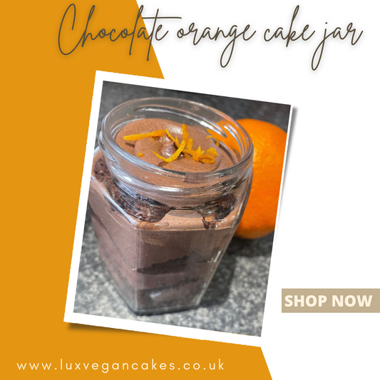 Vegan chocolate orange sponge Medium Cake Jars