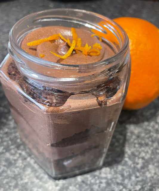 Vegan chocolate orange sponge Medium Cake Jars