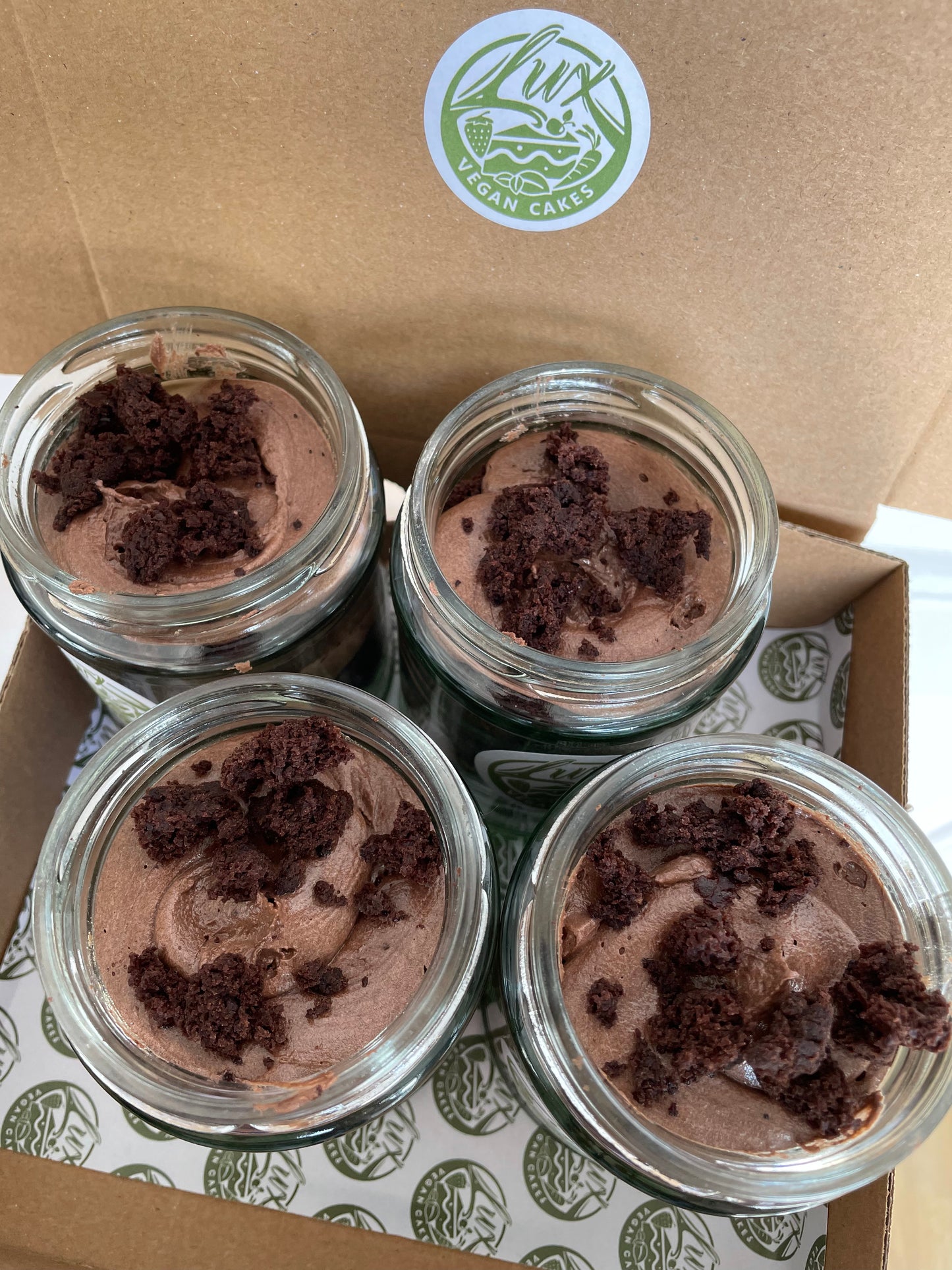 Vegan Chocolate Cake Jars